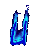 flaming blue U emoticon